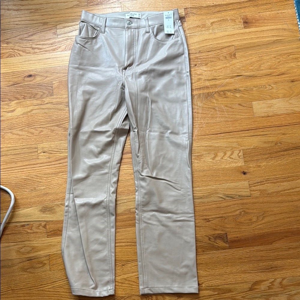 Abercrombie high rise leather pants NWT